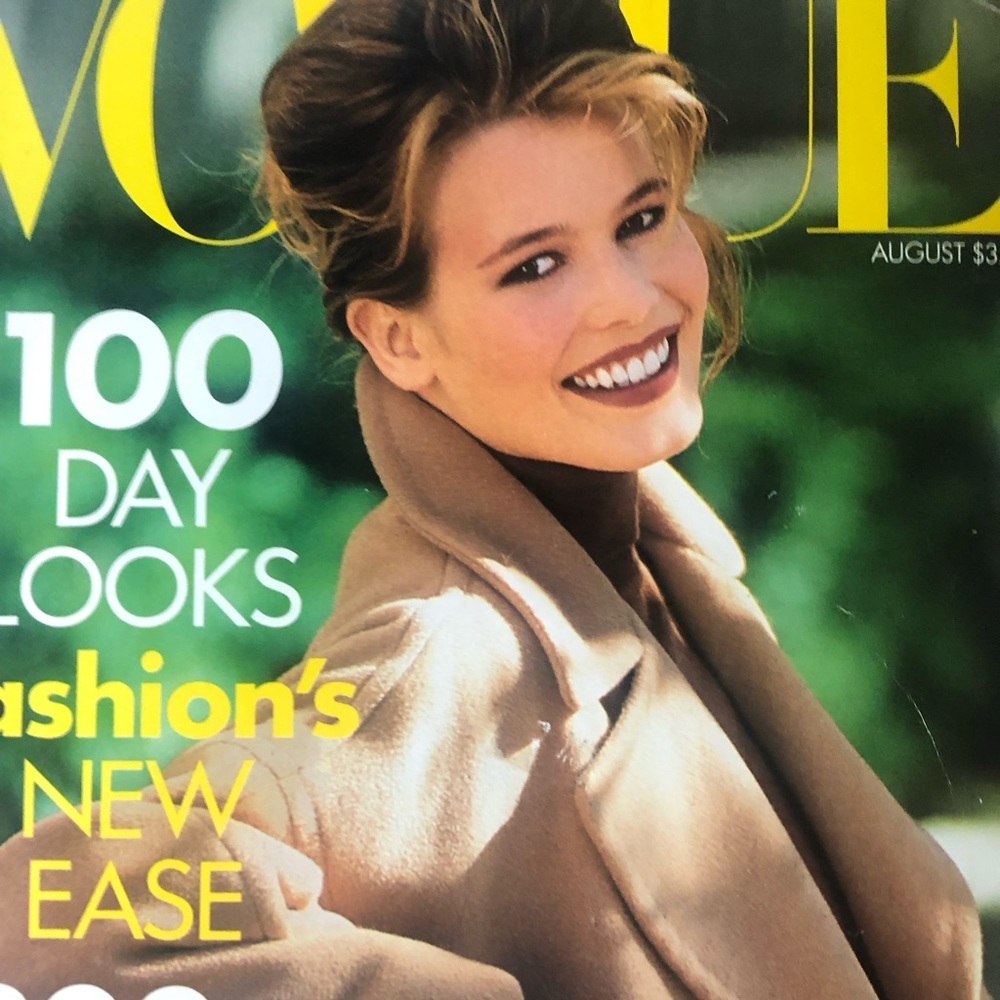 Vogue Aug. 1990 CLAUDIA SCHIFFER Cover